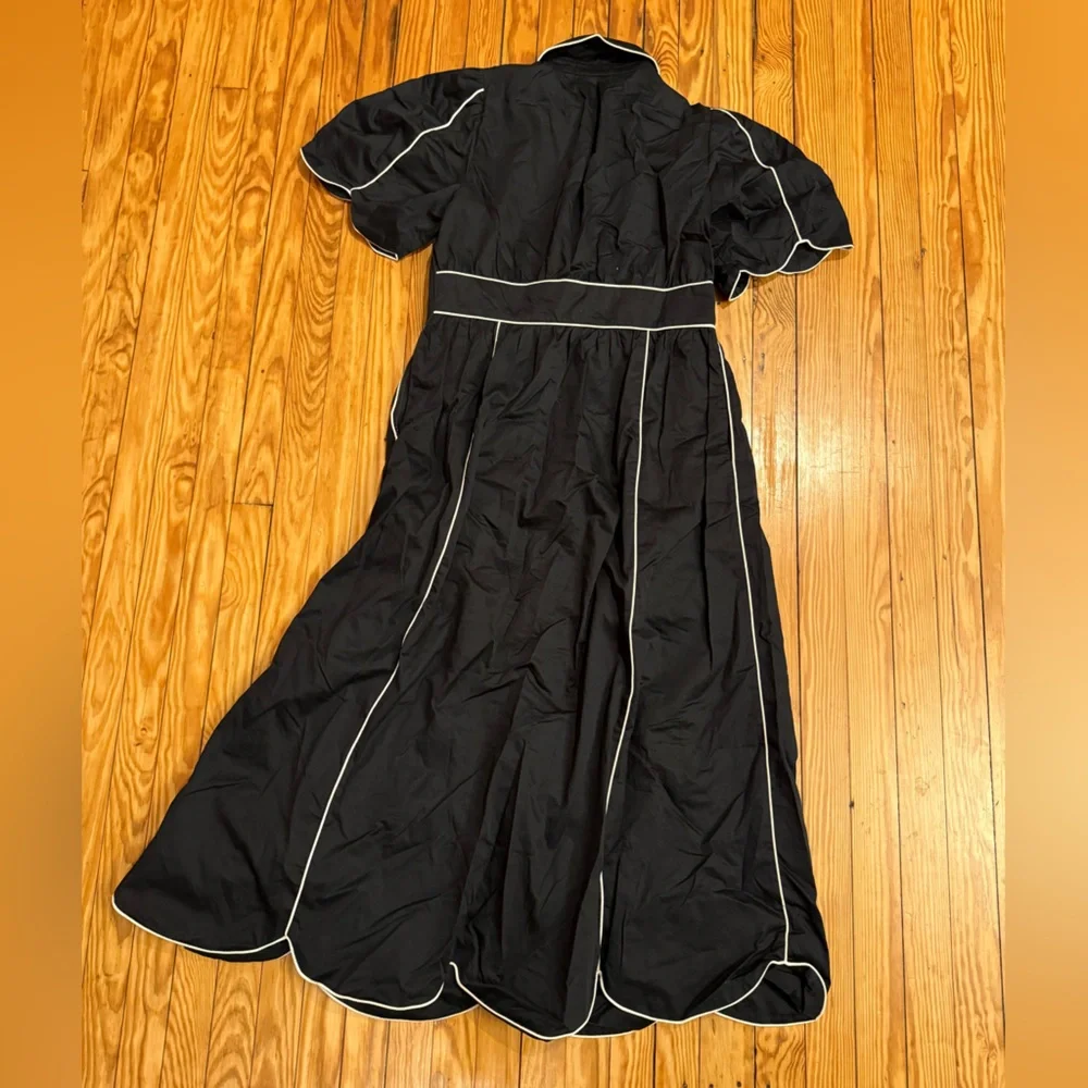 Farm RIO Black Midi Shirt Dress Size L - Picture 4 of 4